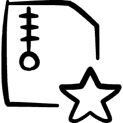 Zip File Favorite Star Icon from Freehand Set