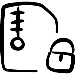 Zip File Lock Icon from Freehand Set