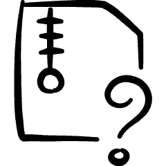 Zip File Question Icon from Freehand Set