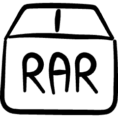 Zip File Rar Box Closed Icon from Freehand Set