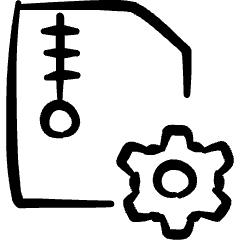 Zip File Settings Icon from Freehand Set