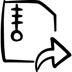 Zip File Share Arrow Icon from Freehand Set