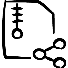 Zip File Share Icon from Freehand Set