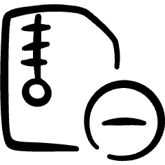 Zip File Subtract Icon from Freehand Set
