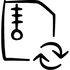 Zip File Sync Icon from Freehand Set