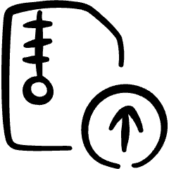 Zip File Upload Icon from Freehand Set