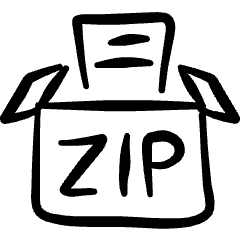 Zip File Zip Box Icon from Freehand Set