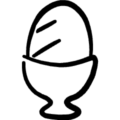 Animal Products Egg Icon from Freehand Set