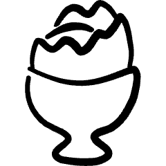 Animal Products Egg Cracked Icon from Freehand Set