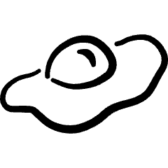 Animal Products Fried Egg Icon from Freehand Set