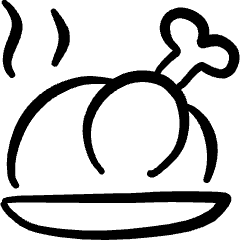 Animal Products Turkey Chicken Icon from Freehand Set