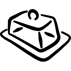 Appliances Butter Lid Icon from Freehand Set