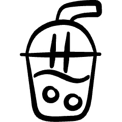 Asian Food Bubble Tea Icon from Freehand Set