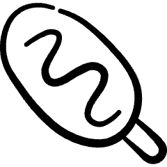 Asian Food Corndog Icon from Freehand Set