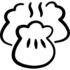 Asian Food Dumpling Icon from Freehand Set