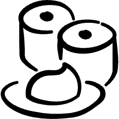 Asian Food Japanese Maki Sushi Wasabi Paste Icon from Freehand Set