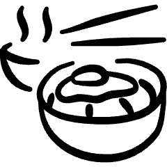 Asian Food Korean Bibimbap Soup Icon from Freehand Set