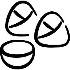 Asian Food Samosa Icon from Freehand Set