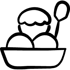 Asian Food Takoyaki Japanese Grilled Squid Ball Icon from Freehand Set