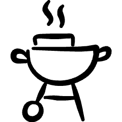 Barbecue Grill Icon from Freehand Set