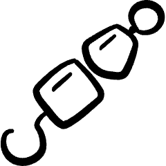 Barbecue Stick Icon from Freehand Set