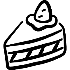 Cake Slice Icon from Freehand Set