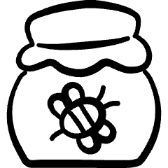 Candy Honey Jar Icon from Freehand Set