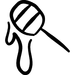 Candy Honey Scoop Icon from Freehand Set