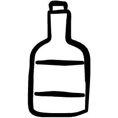 Champagne Bottle Icon from Freehand Set