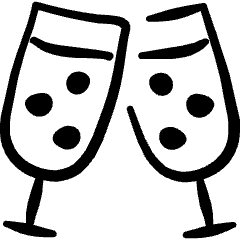 Champagne Cheers Icon from Freehand Set