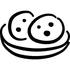 Chef Gear Cookie Plate Icon from Freehand Set