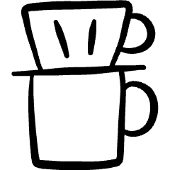 Coffee Filter Drip Icon from Freehand Set