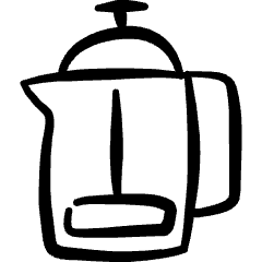 Coffee French Press Icon from Freehand Set