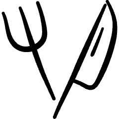 Restaurant Fork Knife Icon from Freehand Set