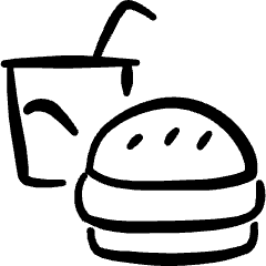 Fast Food Burger Drink Icon from Freehand Set