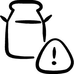 Food Allergic Milk Icon from Freehand Set