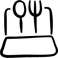 Food Delivery Service Laptop Family Restaurant Icon from Freehand Set