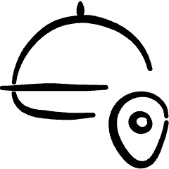 Food Delivery Service Order Location Icon from Freehand Set