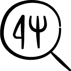 Food Delivery Service Searching Icon from Freehand Set