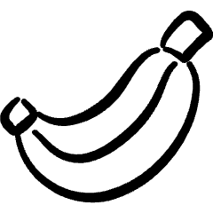 Fruit Banana Icon from Freehand Set