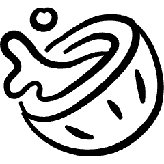 Fruit Coconut Half Icon from Freehand Set