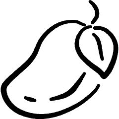 Fruit Mango Icon from Freehand Set