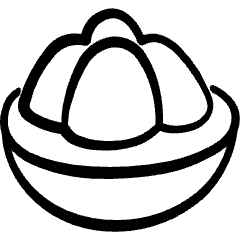 Fruit Mangosteen Slice 2 Icon from Freehand Set