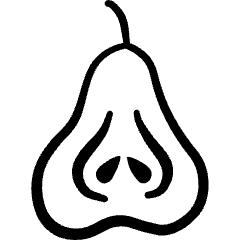 Fruit Pear Half Icon from Freehand Set