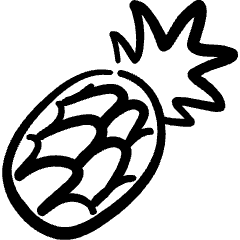 Fruit Pineapple Icon from Freehand Set