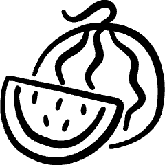 Fruit Watermelon Icon from Freehand Set