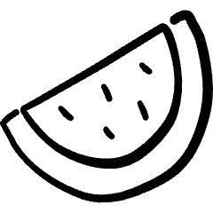 Fruit Watermelon Slice Icon from Freehand Set