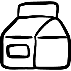 Milk Carton Icon from Freehand Set