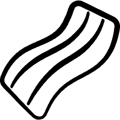 Restaurant Reservation Bacon Meat Statiion Icon from Freehand Set