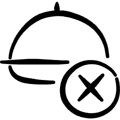 Restaurant Reservation Order Cancel Icon from Freehand Set